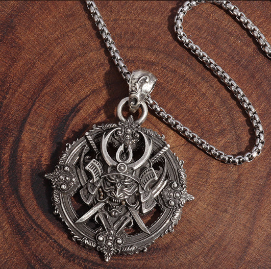 Samurai Devil Pendant Necklace