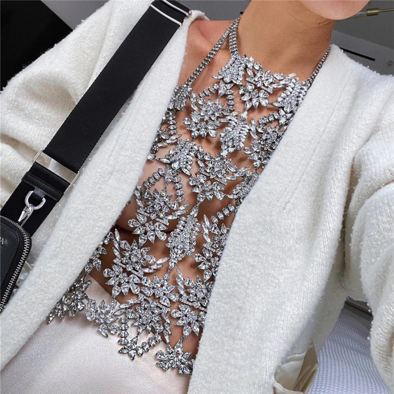 Luxury Full Zircon Chest Body Chain