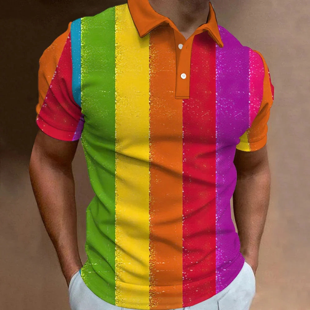 Men's 3D Rainbow Casual Shirt