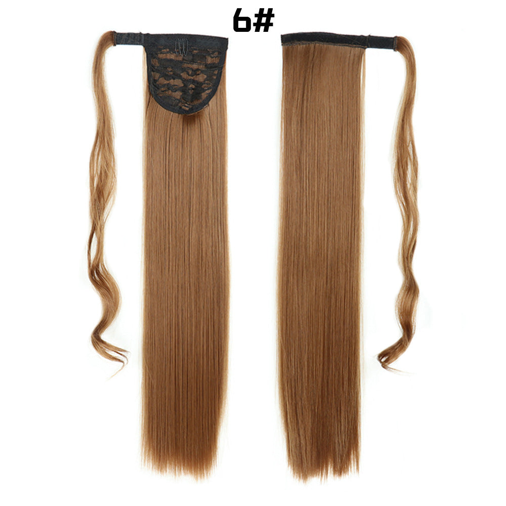 Long Straight Hair Velcro Ponytail