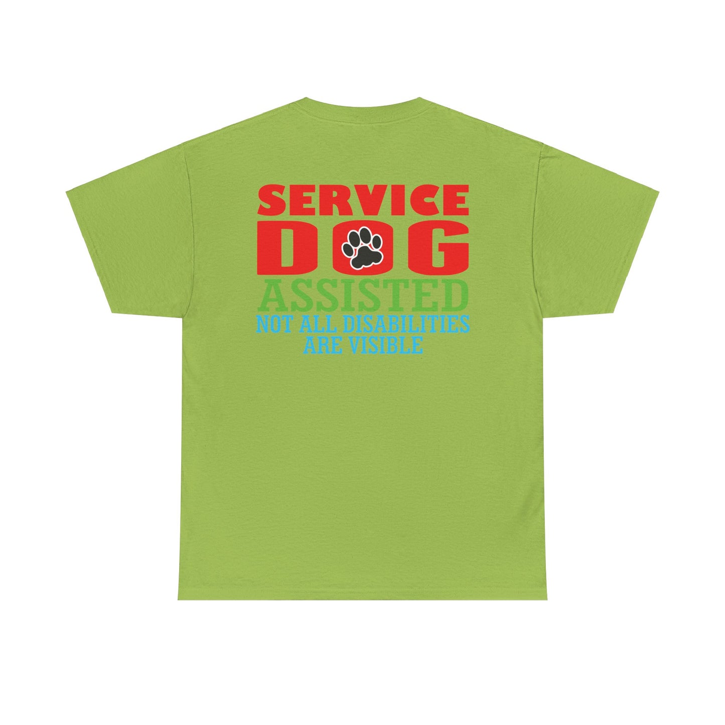 Service Dog Assisted. Heavy Cotton T-Shirt