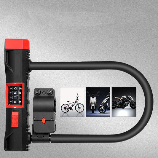 U-shaped electric bicycle lock