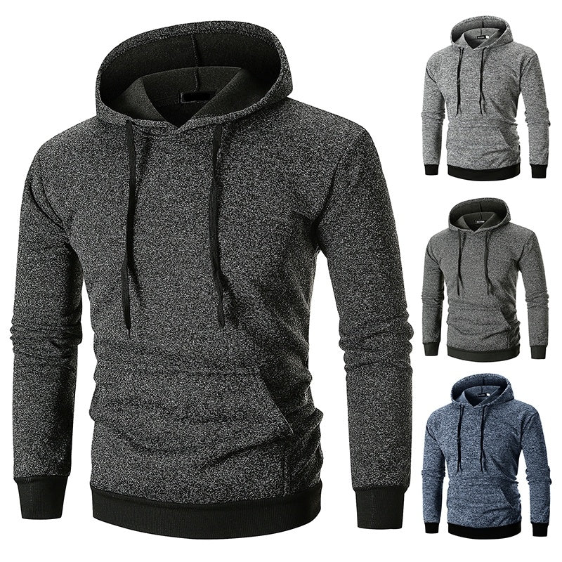 Men's Large Pocket Pullover Hooded  Sweatshirt