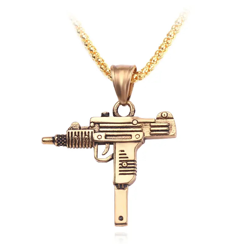 Uzi Machine Gun Necklace.