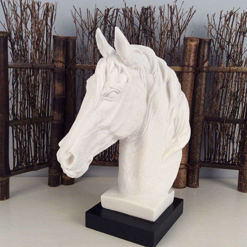 Resin horse head decoration