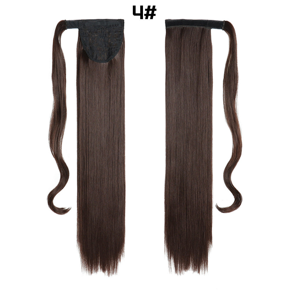 Long Straight Hair Velcro Ponytail