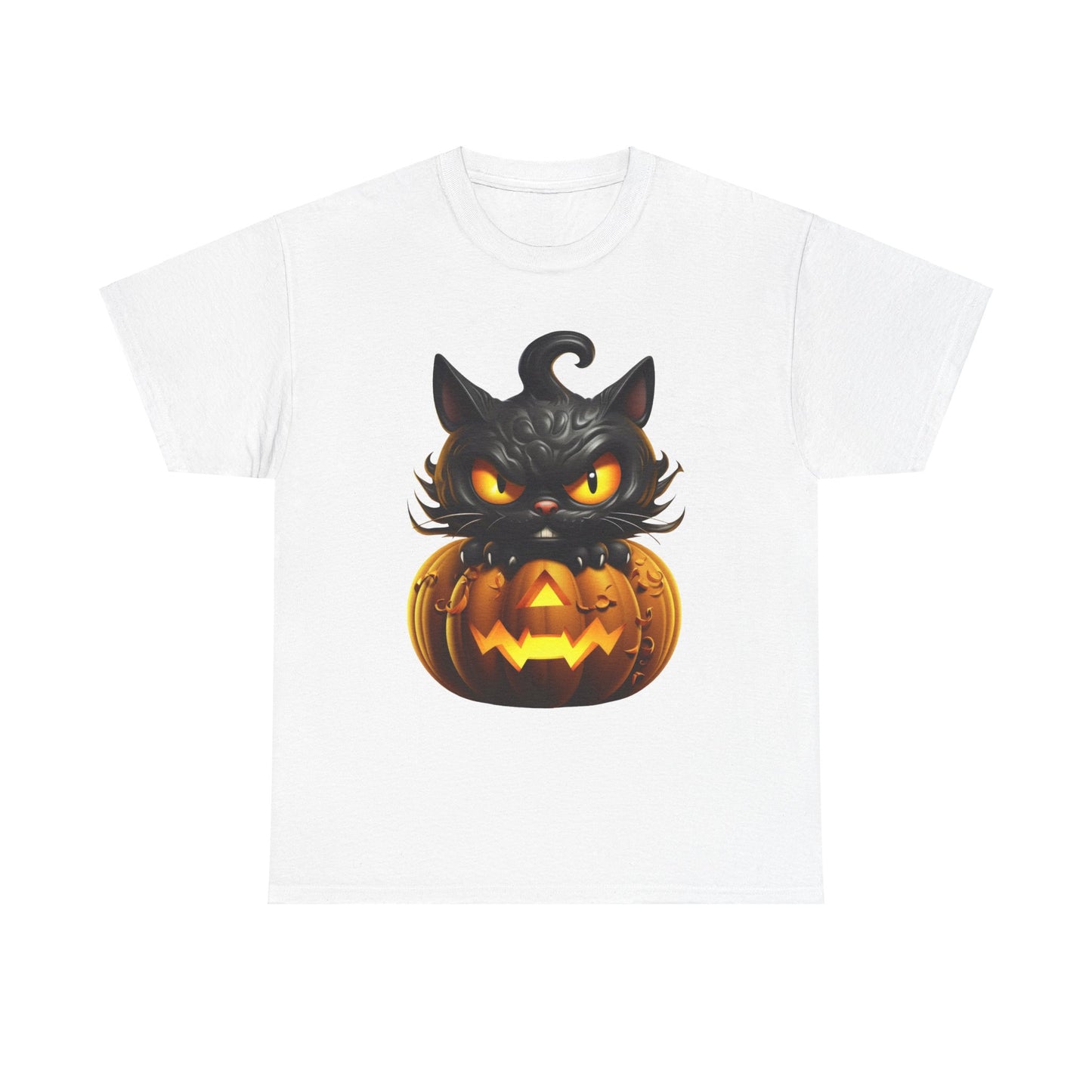 Halloween Kitty. Heavy Cotton T-Shirt