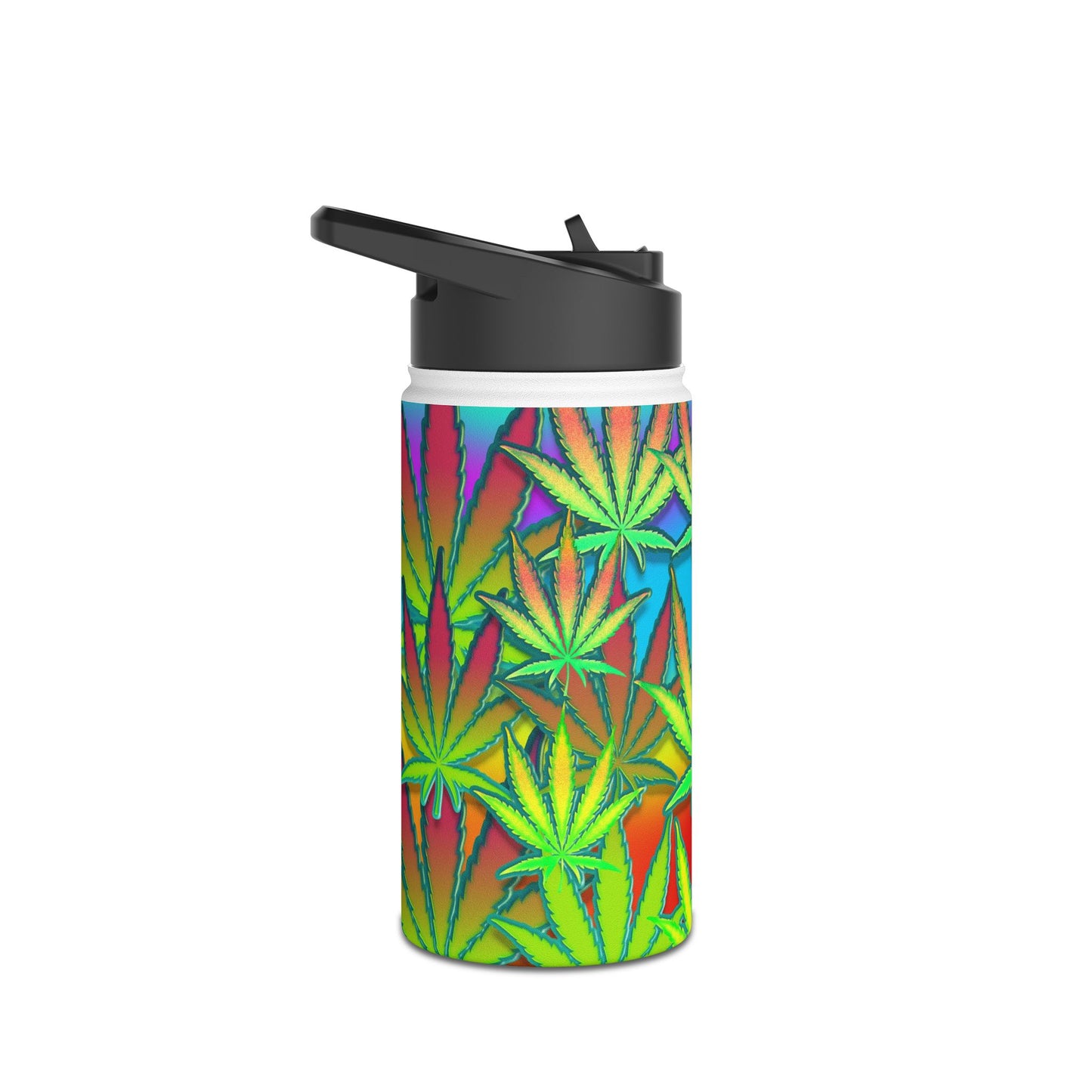 Marijuana Leaf. Stainless Steel Water Bottle