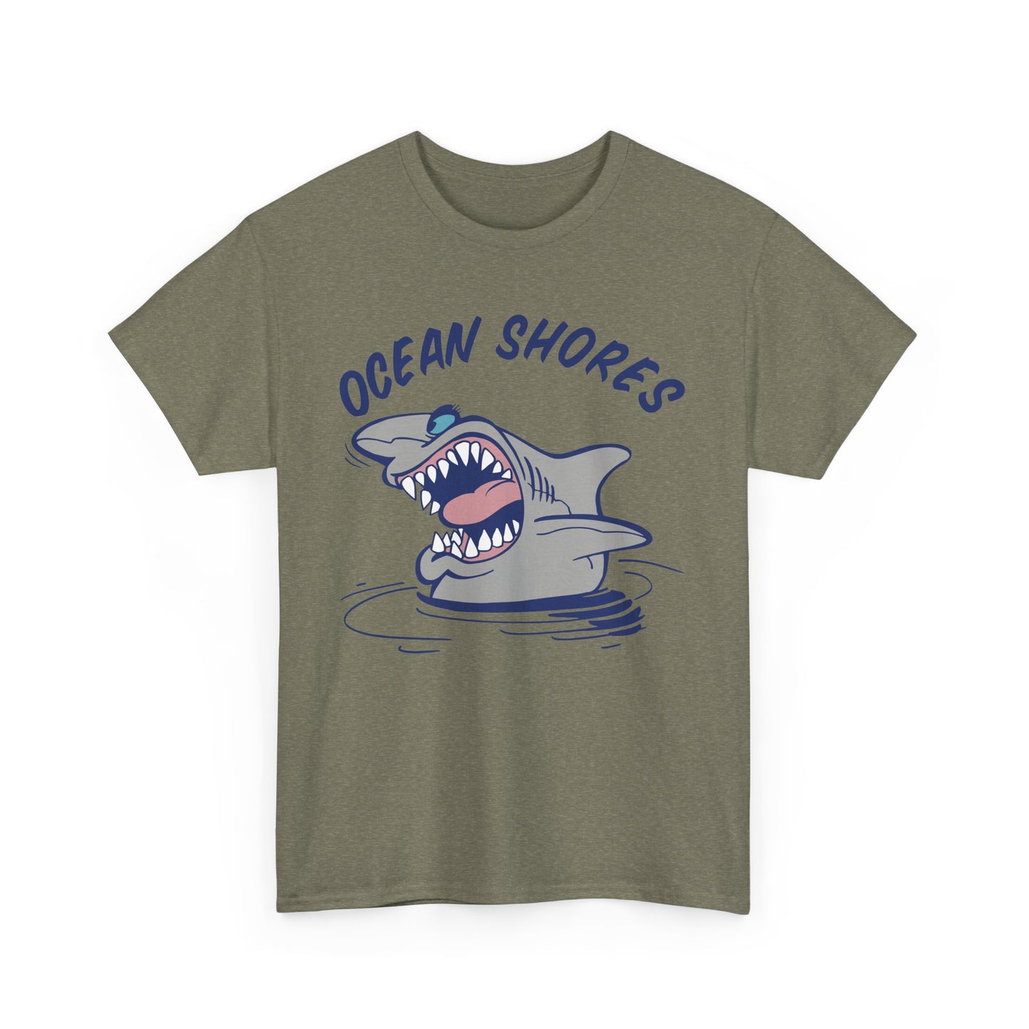 Ocean Shores Shark, Heavy Cotton T-Shirt