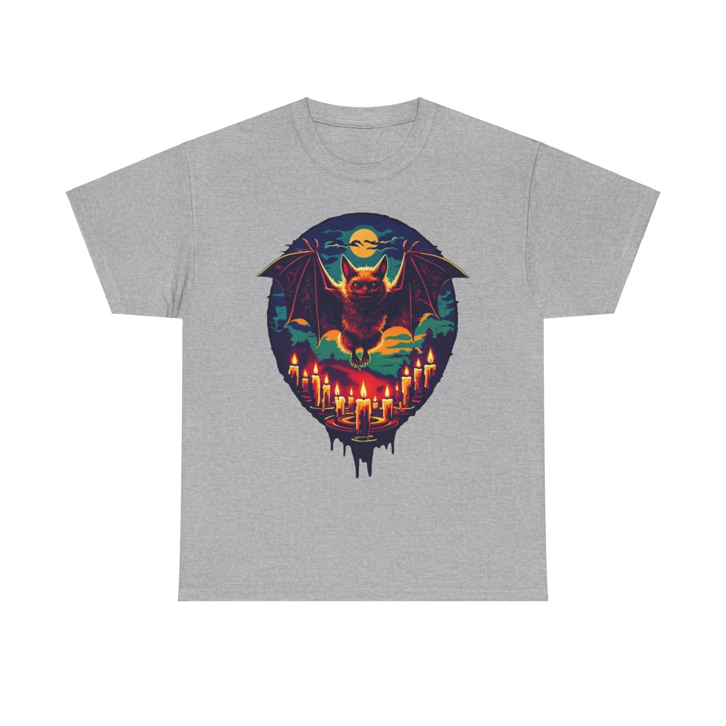 Spooky Bat. Heavy Cotton T-Shirt