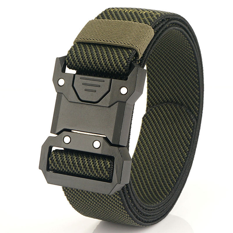 Tactical Quick Release Buckle Braided Elastic Belt