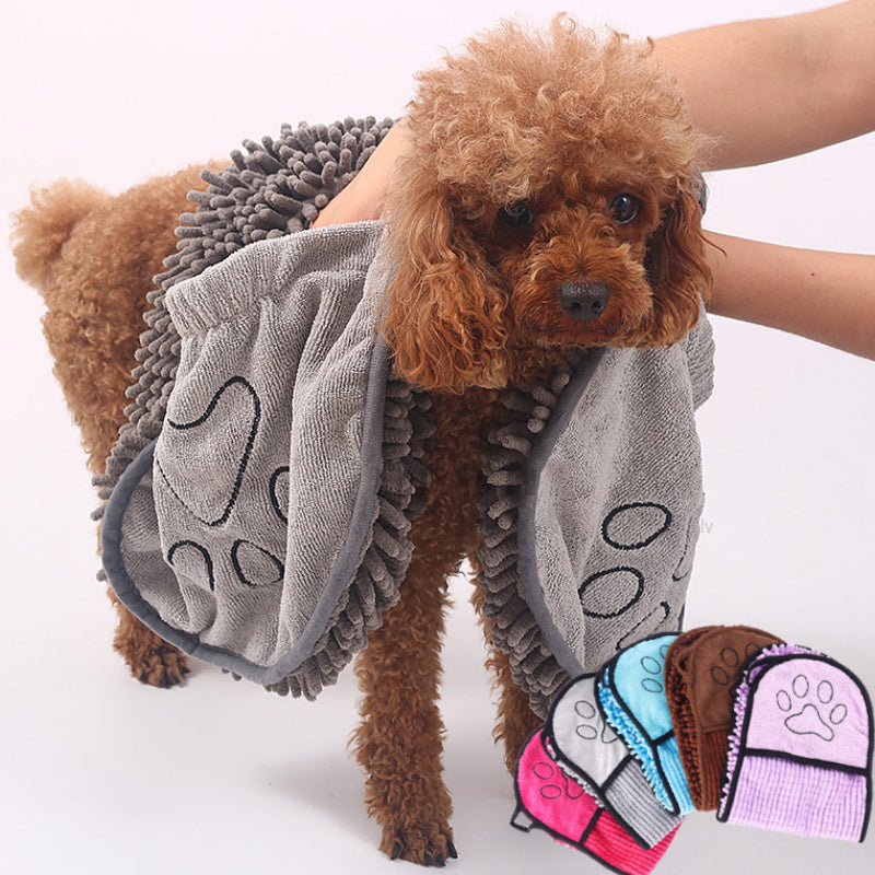 Quick-Drying Super Absorbent Dog Bathrobe Microfiber Bath Towels