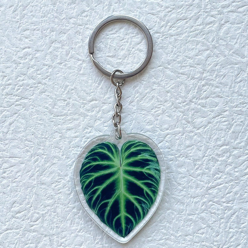 Acrylic Leaf  Keychain