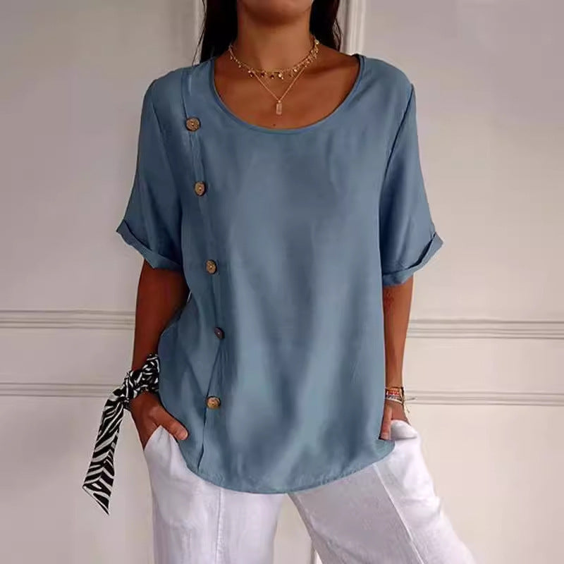 Casual Cotton And Linen Style Shirt