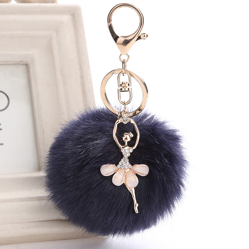 Ballerina Puff Keychain