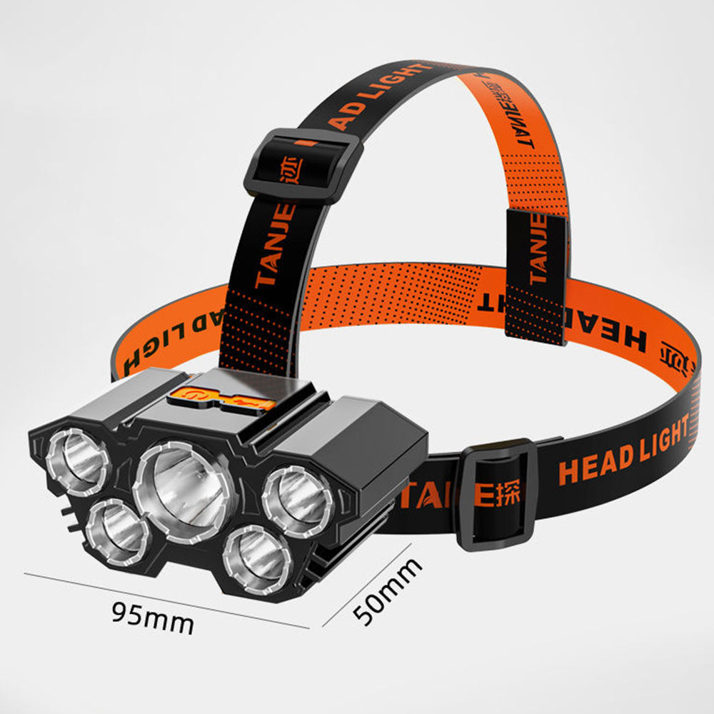 USB Super Bright Rechargeable Five Head Lamp