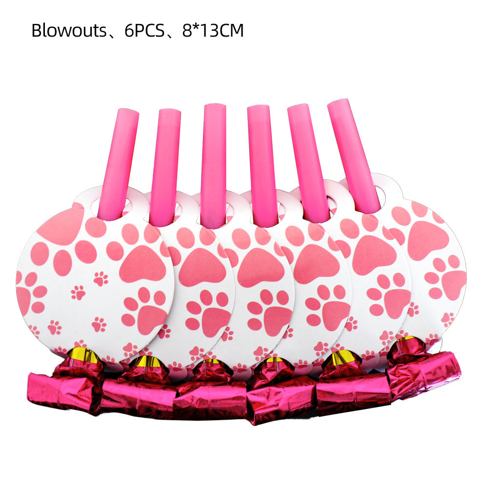 Dog Paw Party Tableware Set