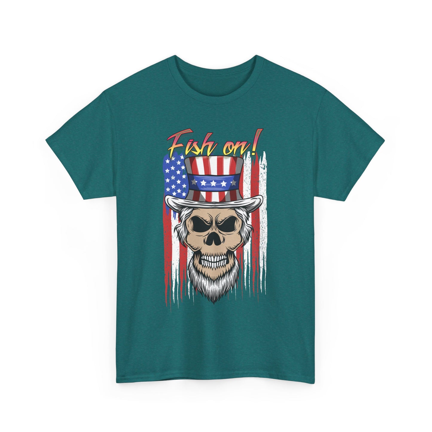 All American Fish on. Heavy Cotton T-Shirt