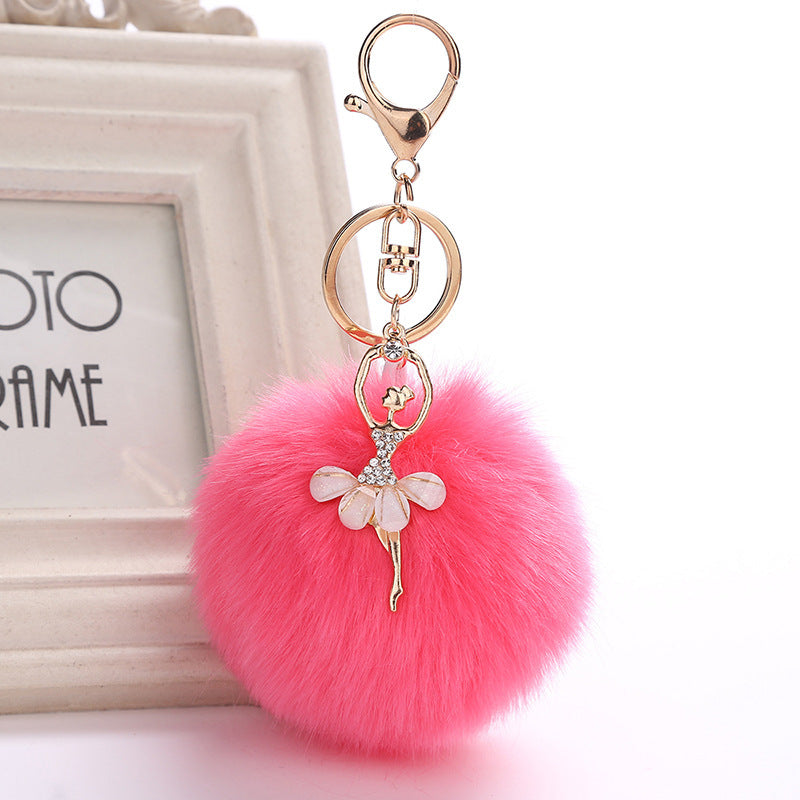 Ballerina Puff Keychain