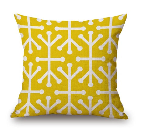 Geometric print cushion cover