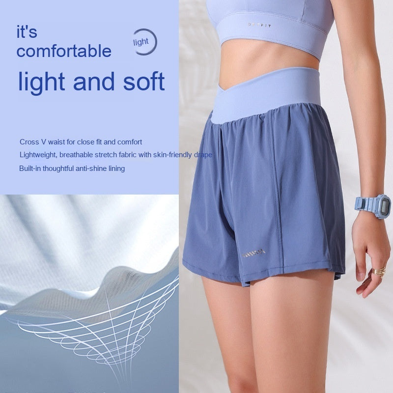 High Waist Anti-exposure Sports Shorts