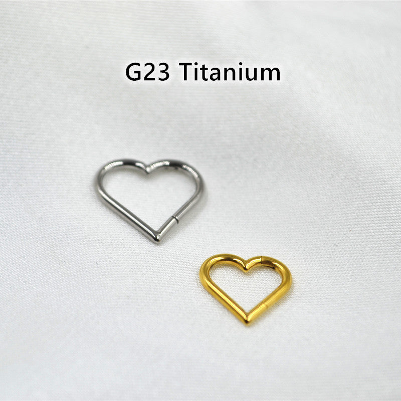 Titanium Alloy Heart Nose Ring