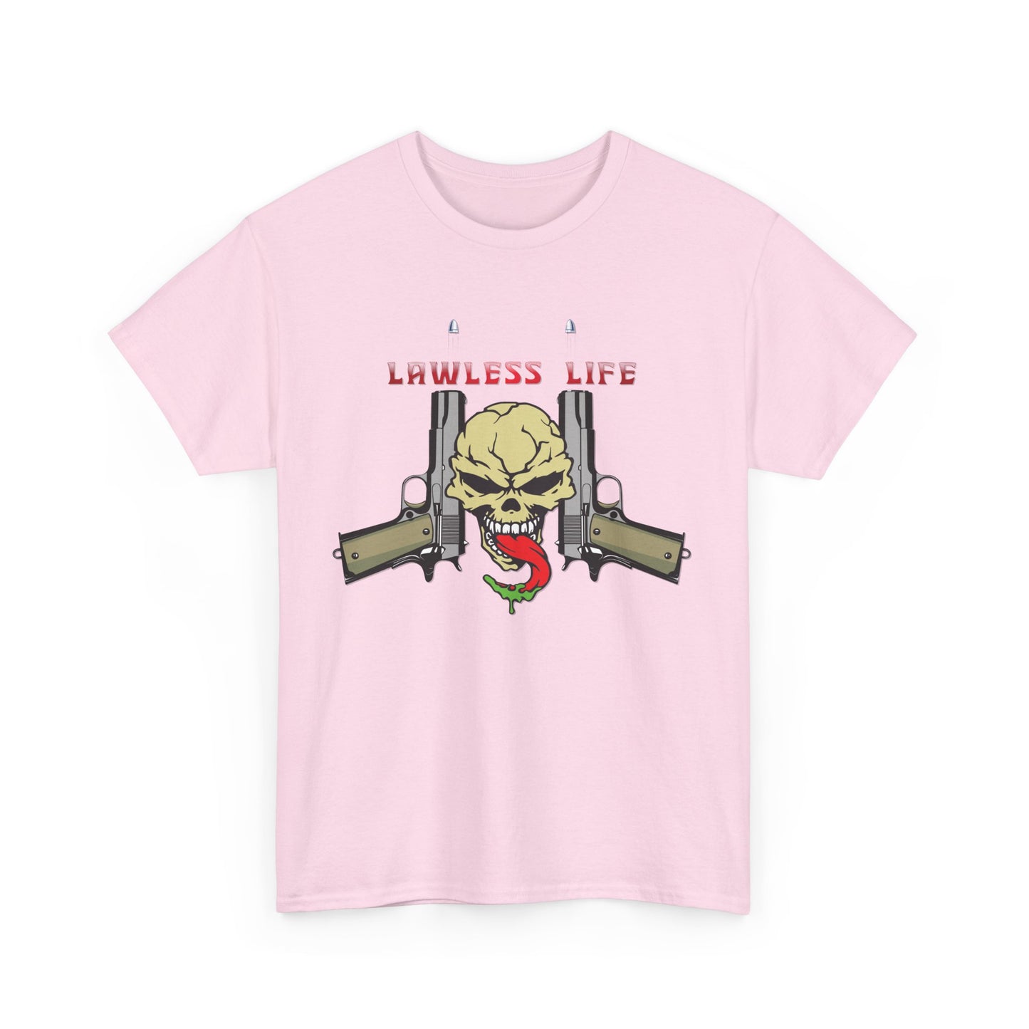 Lawless Life Pistols. Heavy Cotton T-Shirt