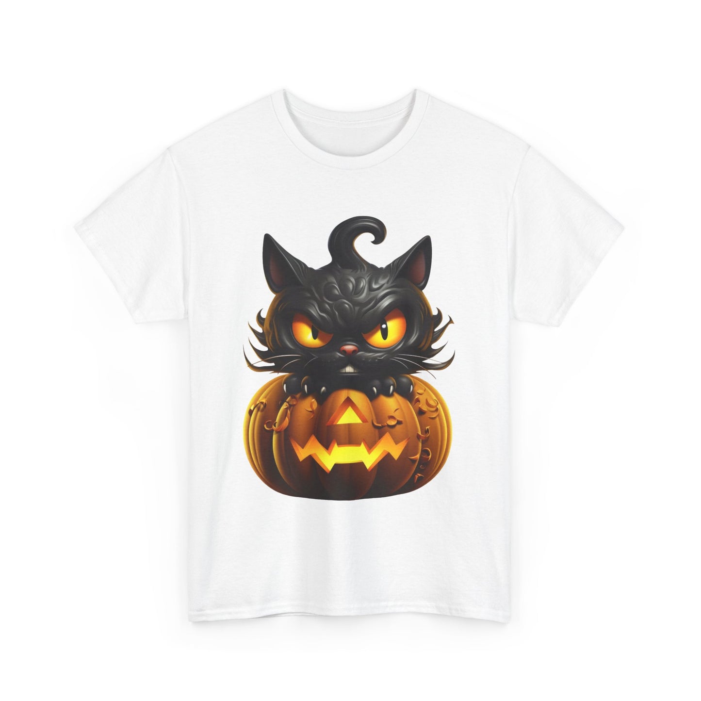 Halloween Kitty. Heavy Cotton T-Shirt