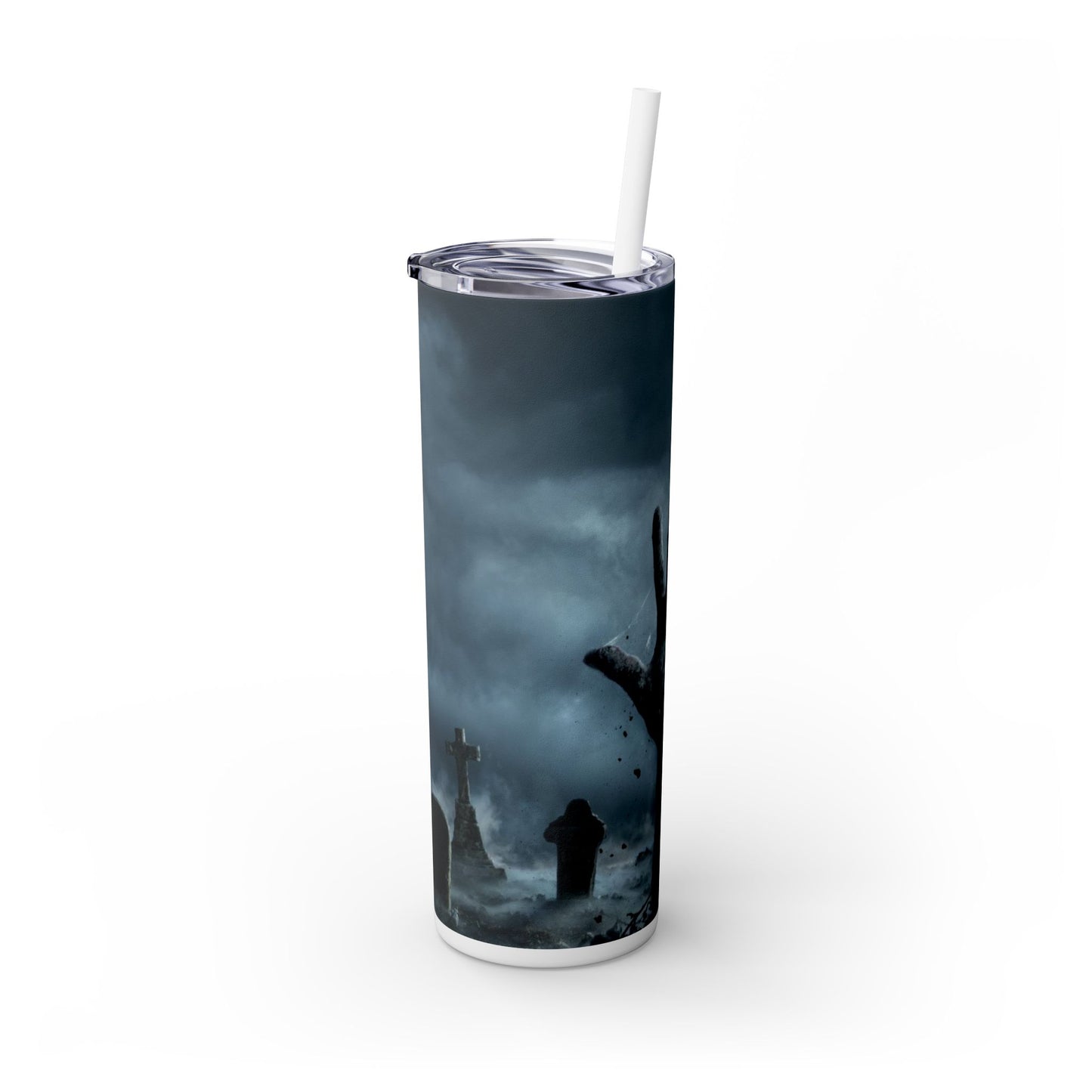 Graveyard. 20oz Skinny Tumbler with Straw