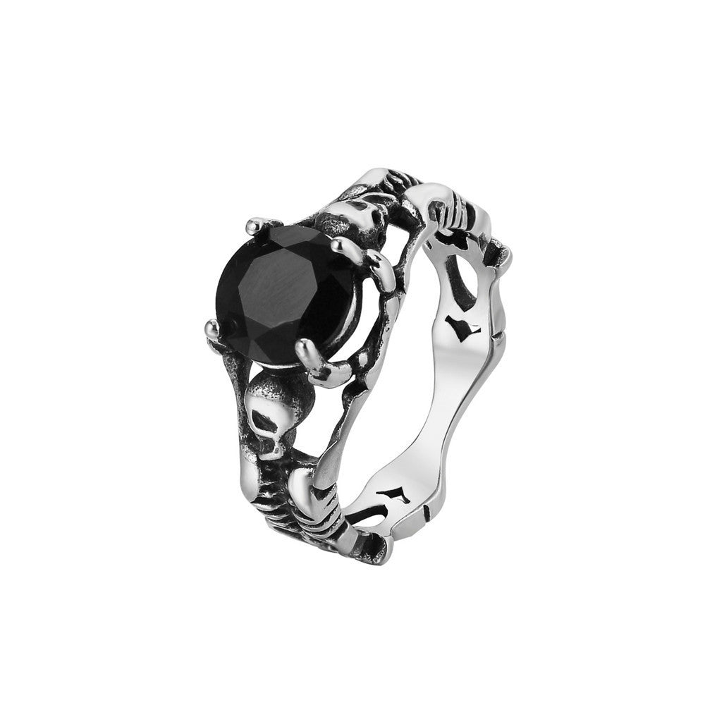 Men's Titanium Steel Skeleton Ring