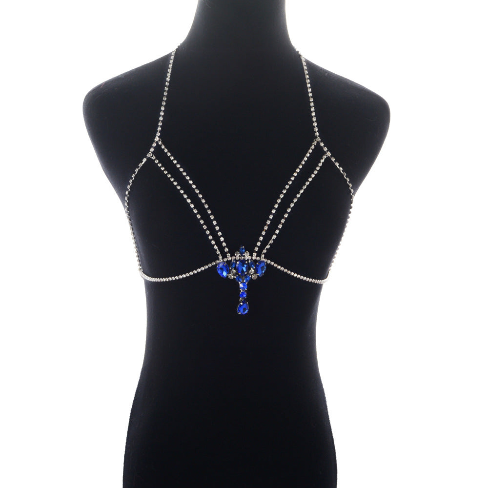 Rhinestone Halter Crystal Body Chain