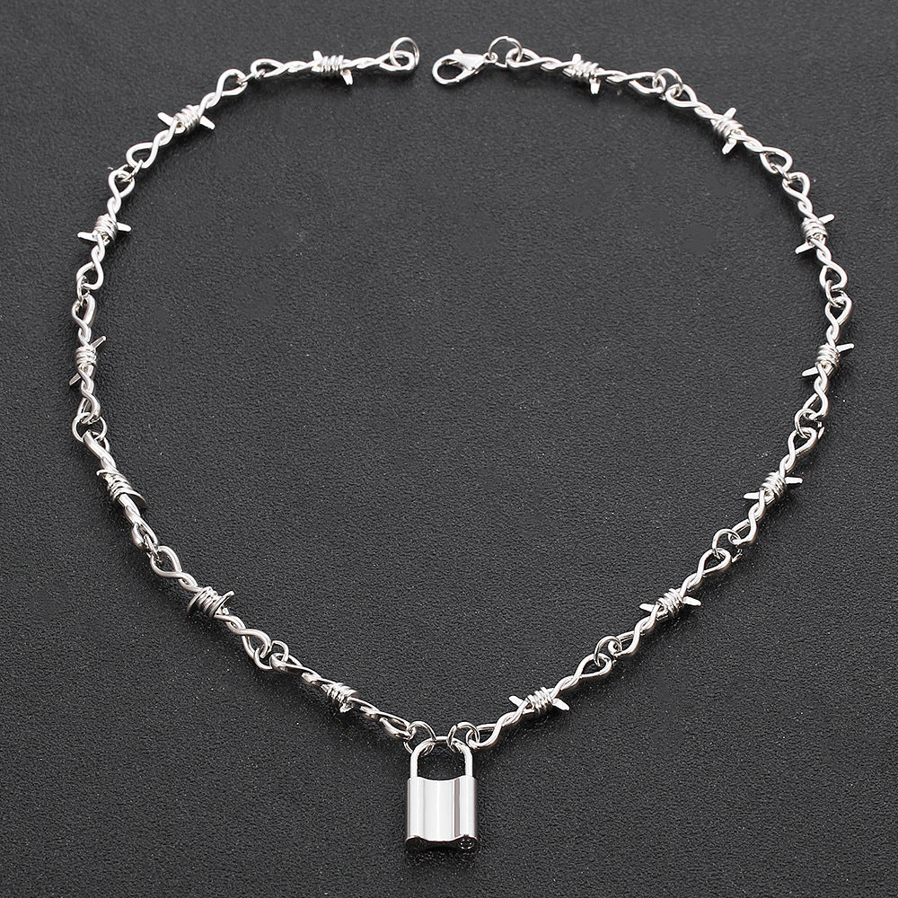 Fashion Thorns Lock Necklace