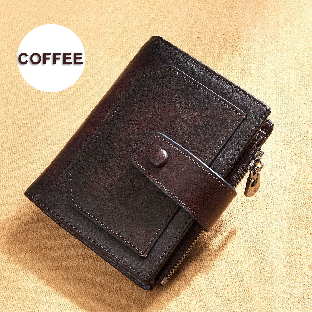 Men's Leather Three Fold Multi Card Space Wallet