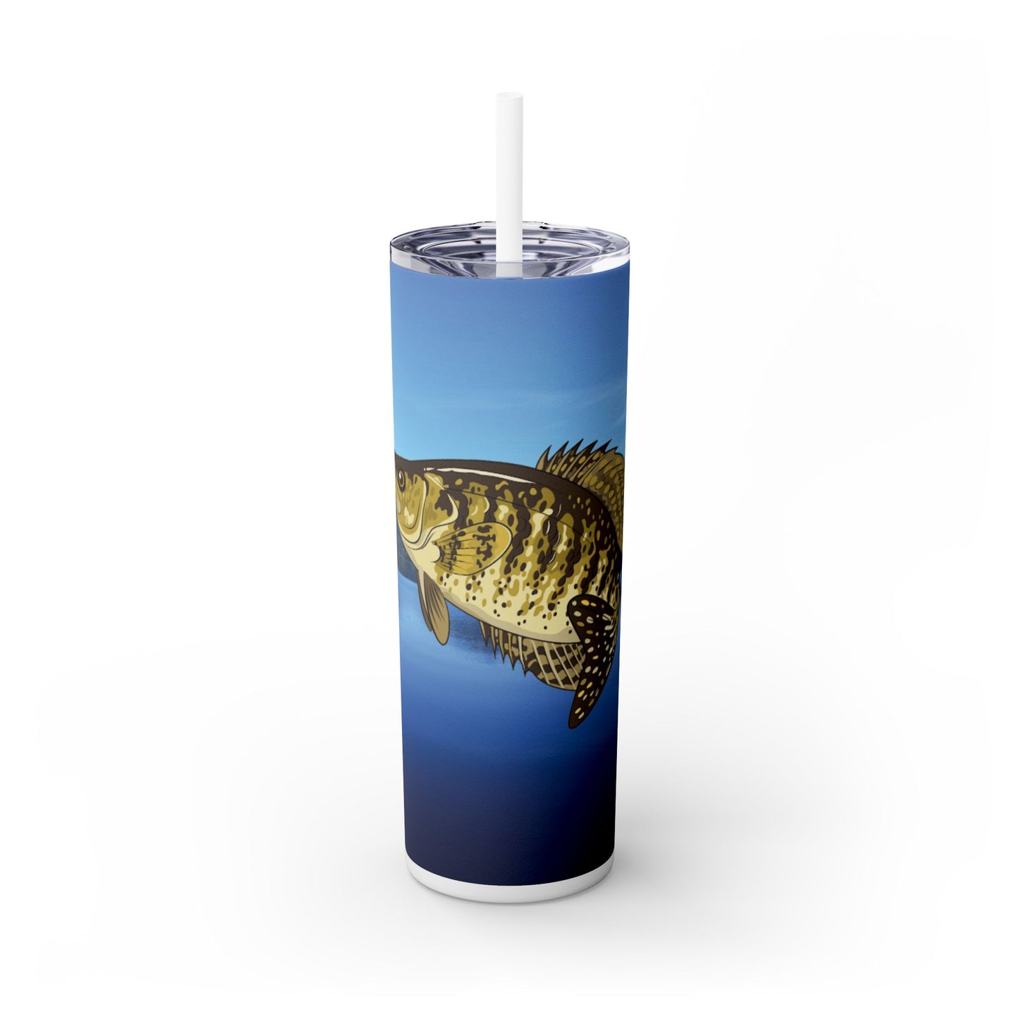 Crappie Lake. 20oz Skinny Tumbler with Straw