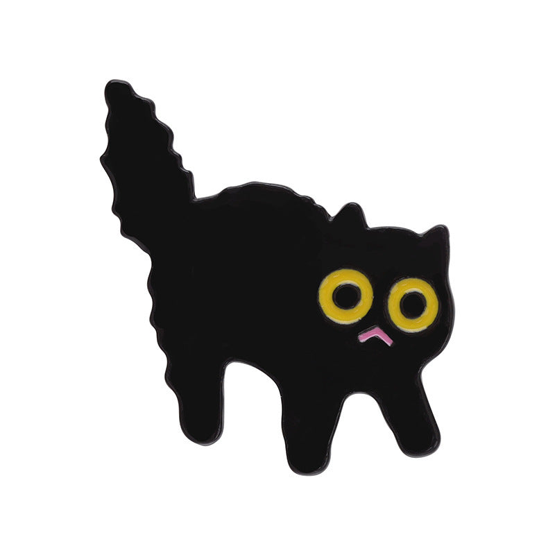 Cartoon Black Cat Pin