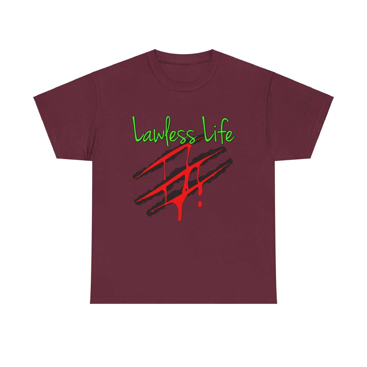 Lawless Life Bloody Scars. Heavy Cotton T-Shirt