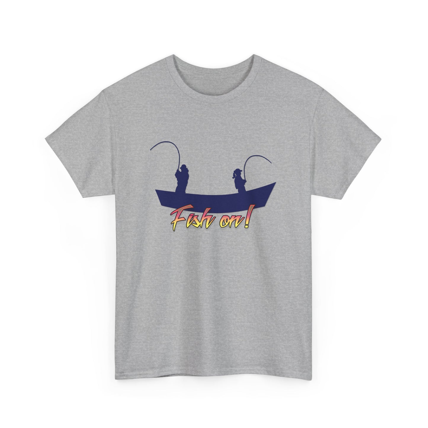 Fish on Drift Boat. Heavy Cotton T-Shirt