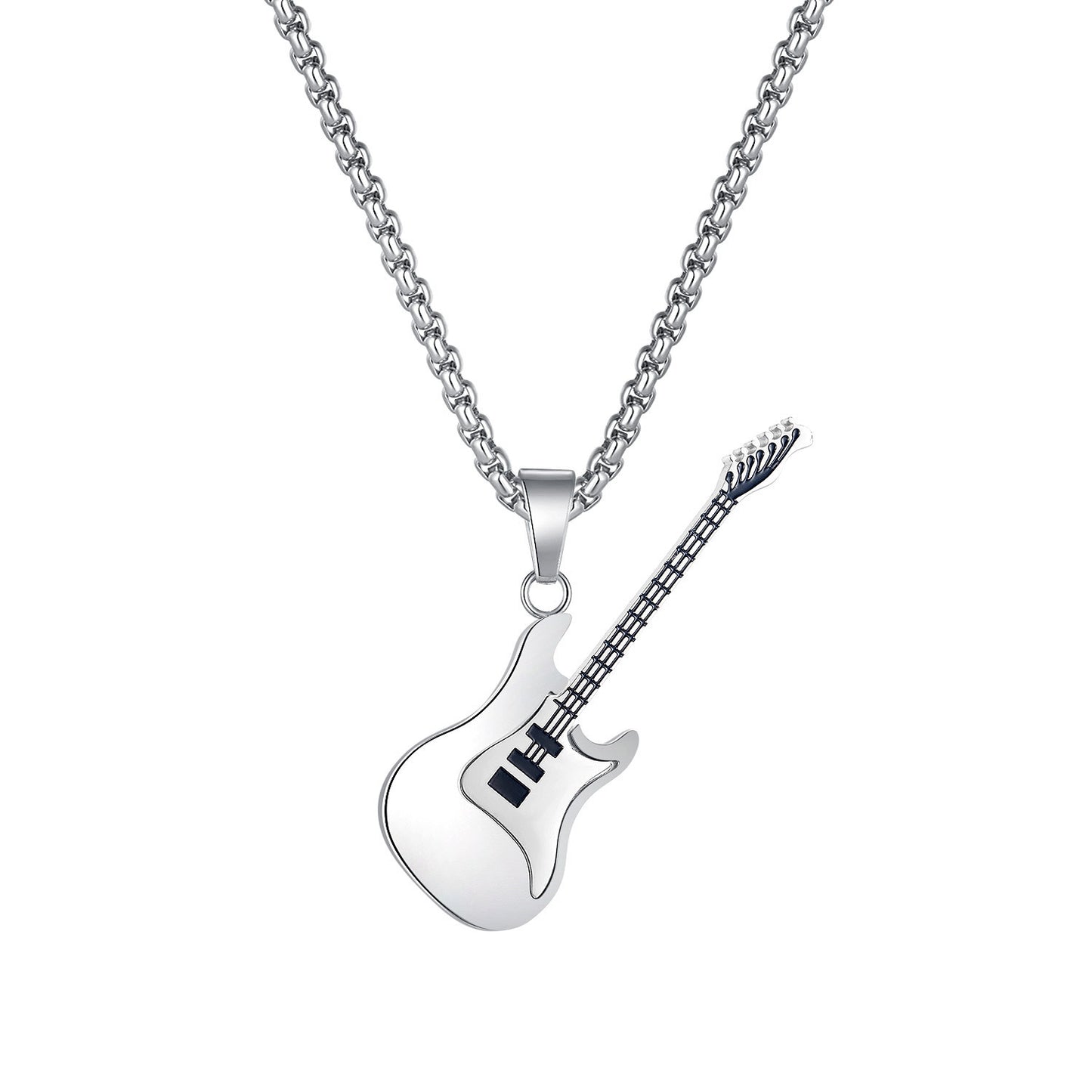 Stainless Steel Guitar Necklace