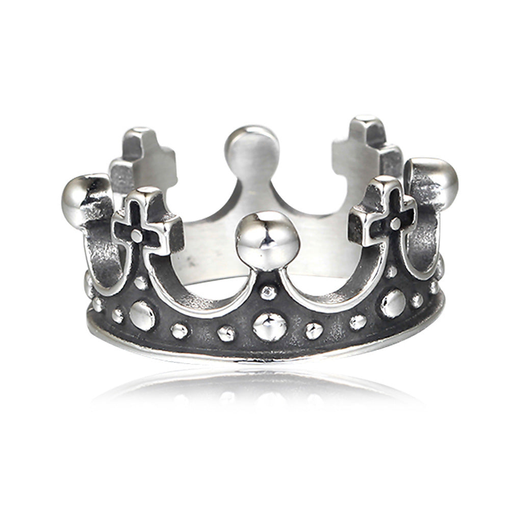 Stainless Steel Crown Ring