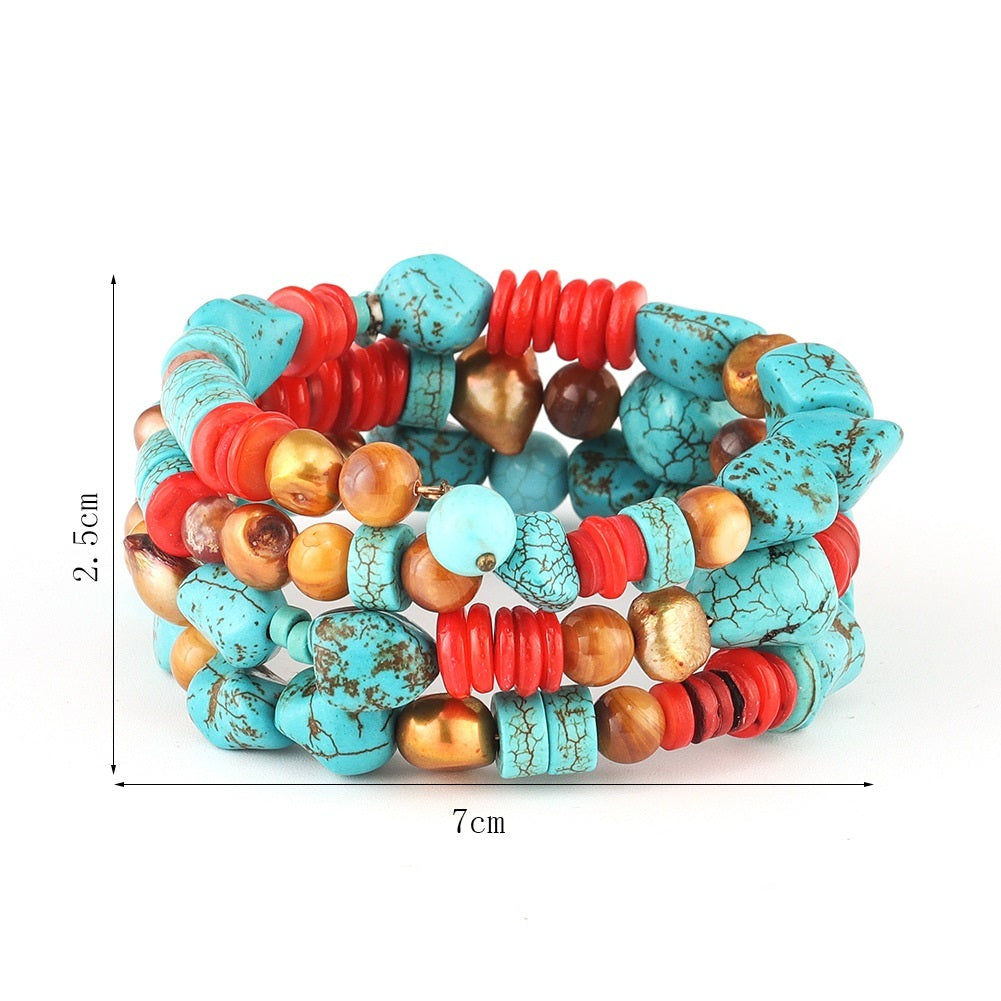 Multi-layer Stone Bead Bracelet