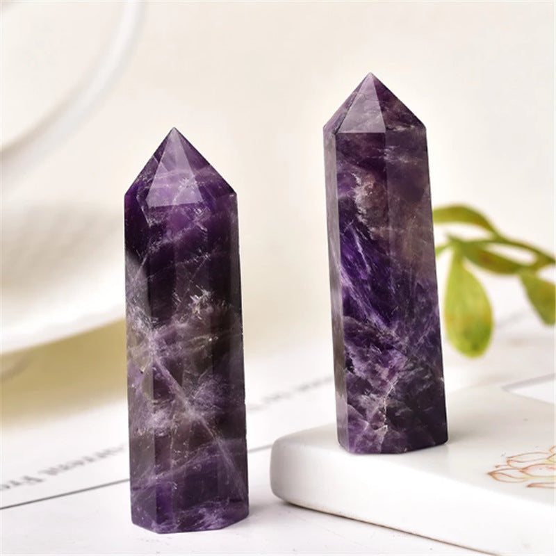 Natural Amethyst Column Hexagonal