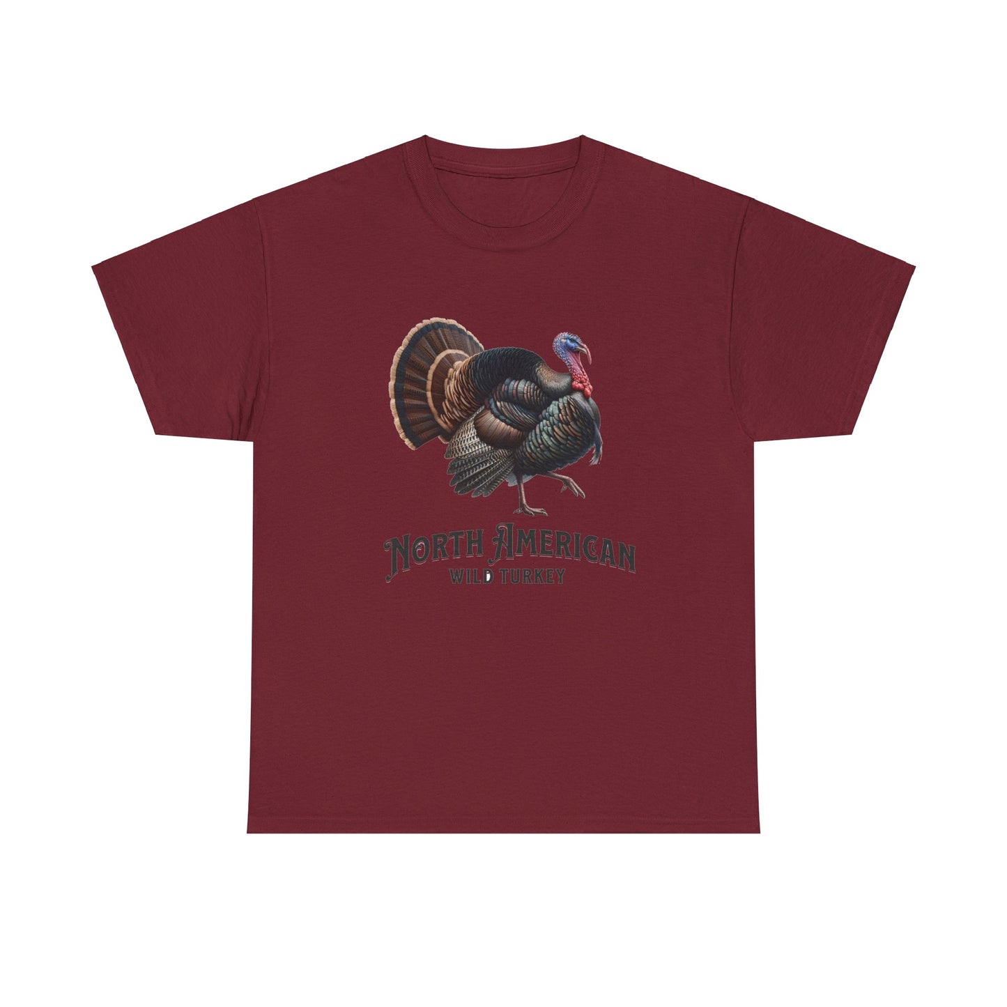 North American Wild Turkey. Heavy Cotton T-Shirt