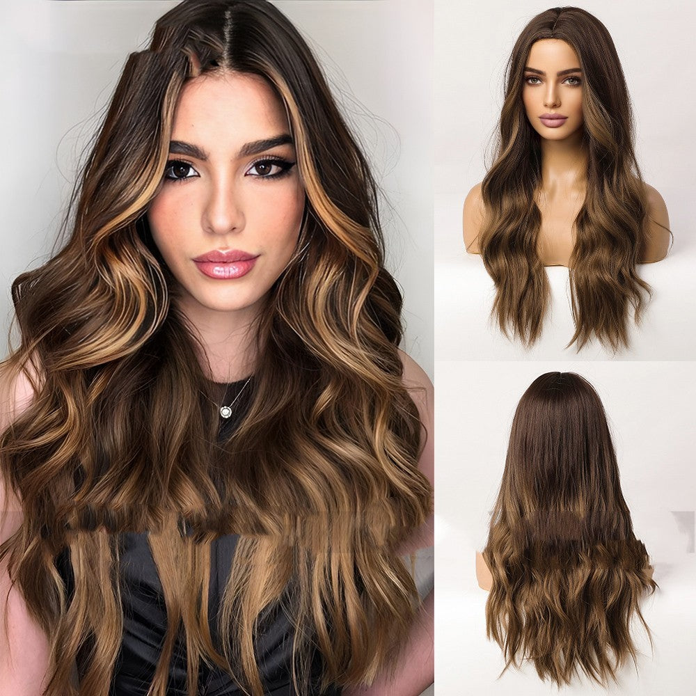 Medium Gradient Brown Highlight Wig