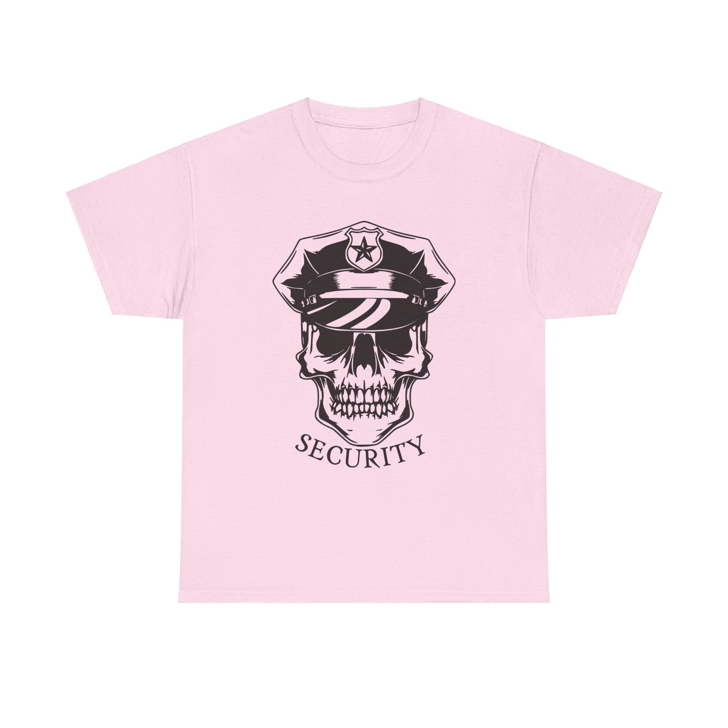 Security Skull. Heavy Cotton T-Shirt