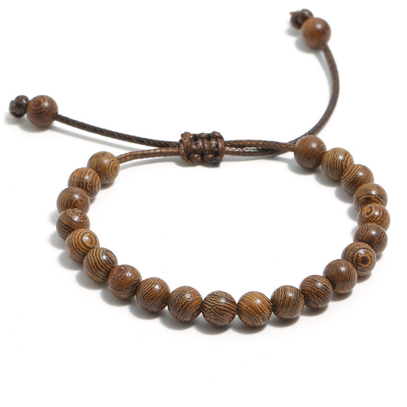 Wooden Bead Adjustable Bracelet