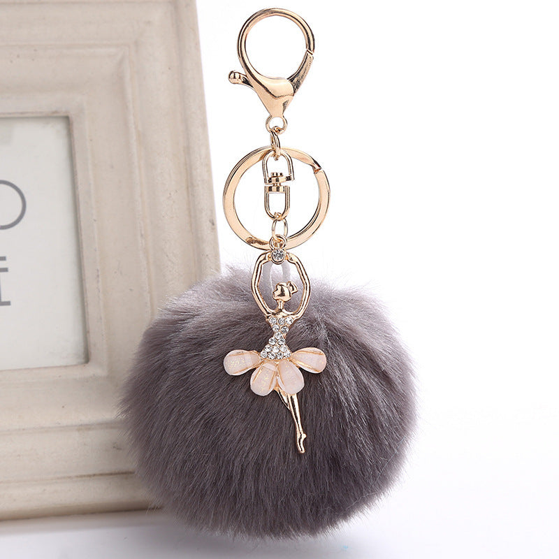 Ballerina Puff Keychain