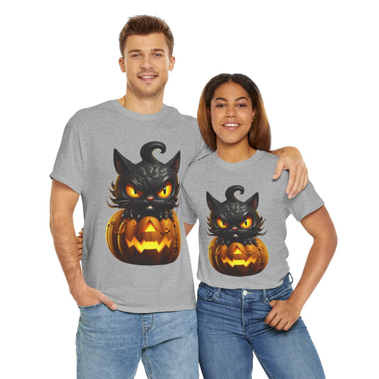 Halloween Kitty. Heavy Cotton T-Shirt