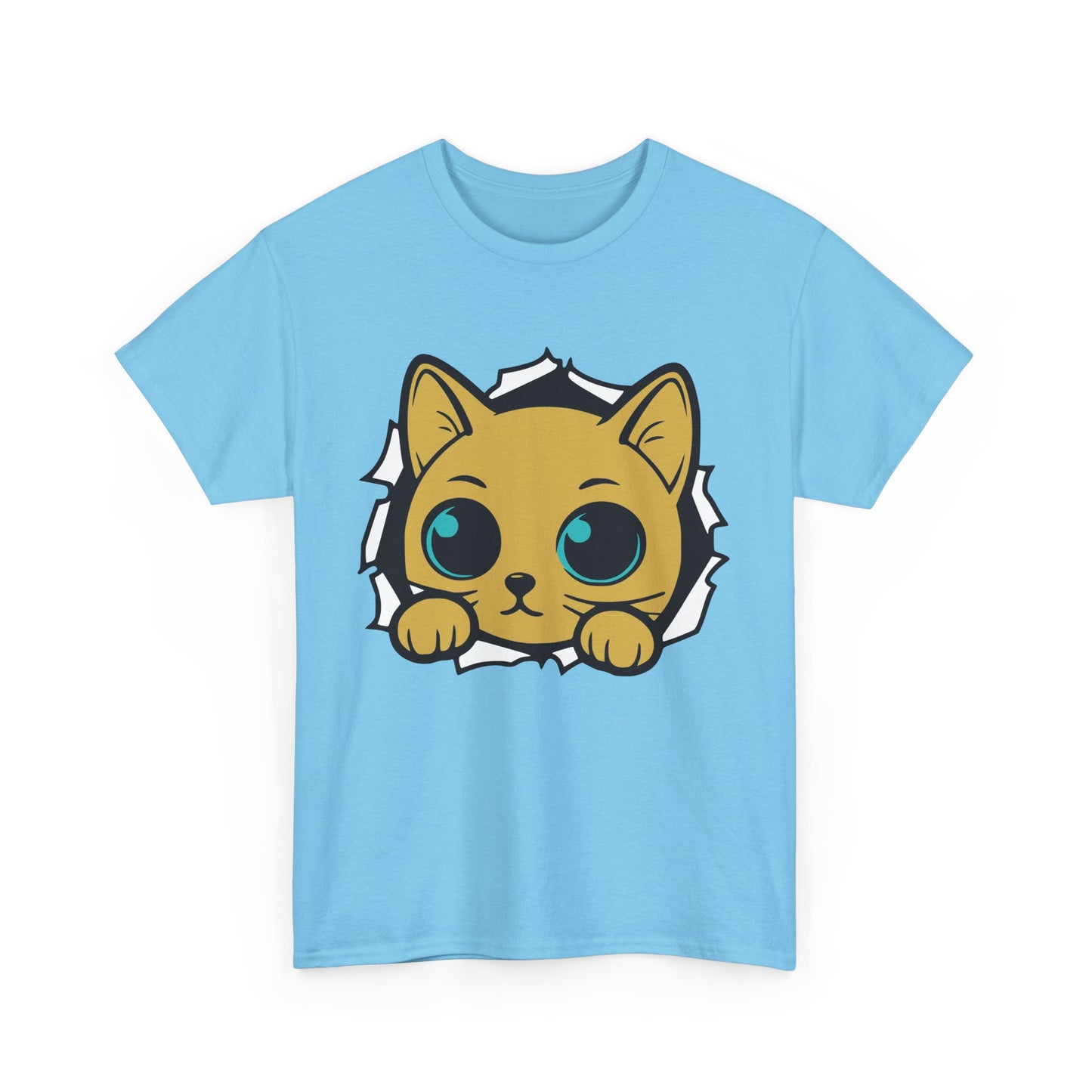 Breaking out Cat. Heavy Cotton T-Shirt