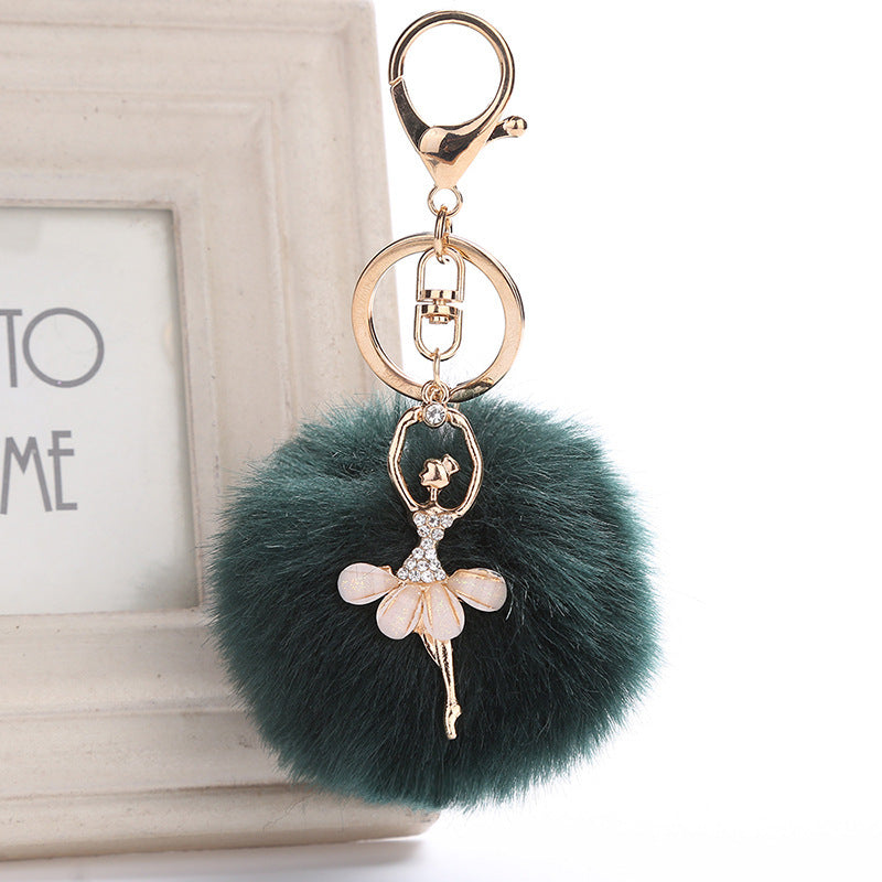 Ballerina Puff Keychain