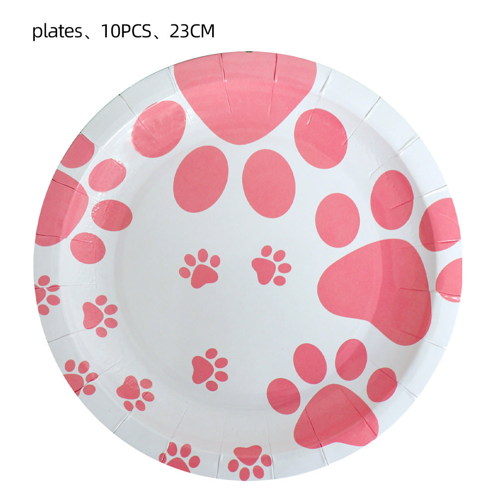 Dog Paw Party Tableware Set